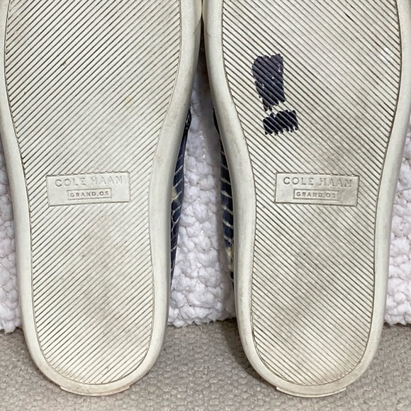 Cole Haan Woman's Bowie Snake Print Leather Slip On Casual Sneakers Shoes SZ 6B - Picture 10 of 11